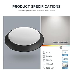 ECOELER 8 Inch Round Flush Mount Ceiling