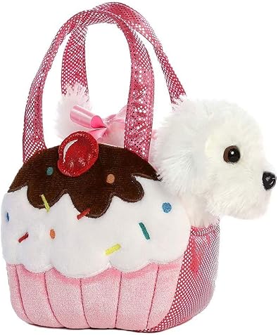 perrito peluche con bolso