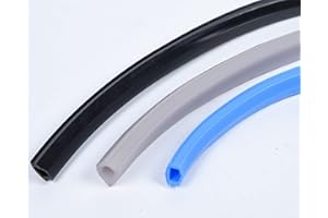 QIJIN TRADE LTD 10Meters Black 6mm Slot Aluminum Profile Flat Seal Slot Cover,Dust Protection Soft Cover Seal Strip for 2020 Series/1010 Series 6mm Slot Aluminum Extrustion Profile (6mm Slot-10M, Black, 1)
