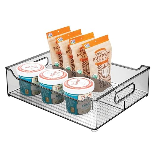 mDesign Caja organizadora con Asas – Contenedor de plástico con 2 ...