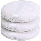 Topwon 4 Inch Powder Puff, Washable Large Body Powder Puff, Soft & Furry - 3Pcs