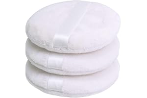 Topwon 4 Inch Powder Puff, Washable Large Body Powder Puff for Face Cleaning,Makeup & Powder Foundation Blending - Soft & Furry