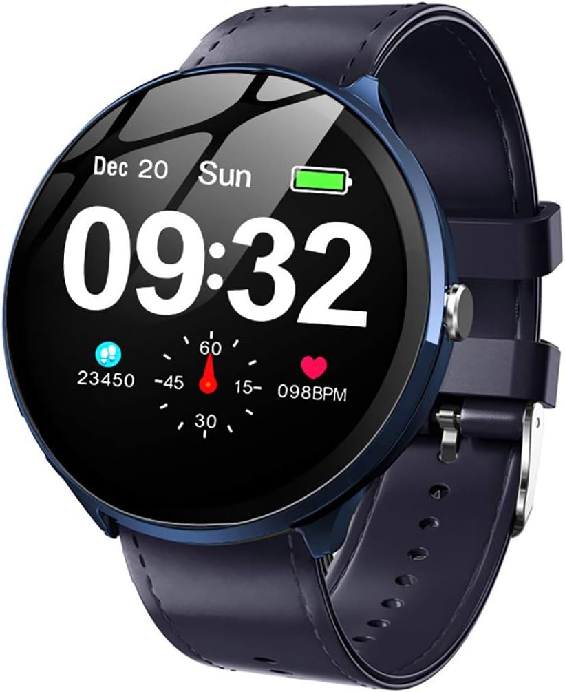 Bluetooth Smart Watch, Health & Fitness Tracker Smart watch heart rate Blood Pressure Activity Watch,Sleep-Tracking Calls SMS Notification Remote Camera Blue