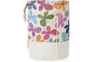 TOGETRUE Yarn Bag, Small Knitting Crochet Bag, Portable Yarn Storage Bags Organizer for Crocheting Project, Store Skein Ball, Short Knitting Needle (Butterfly)