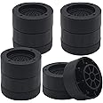 HANIHUA Furniture Risers 2 Inch Black Bed Risers (Set of 4), Heavy Duty Bed Lifts Risers for Table, Sofa, Couch, Desk, Adjustable Bed Frame Risers 1 inch 3 inch Supports Up to 1,300 Lbs