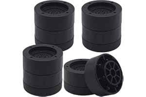 HANIHUA Furniture Risers 2 Inch Black Bed Risers (Set of 4), Heavy Duty Bed Lifts Risers for Table, Sofa, Couch, Desk, Adjustable Bed Frame Risers 1 inch 3 inch Supports Up to 1,300 Lbs