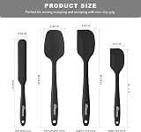 NileHome Silicone Spatula Set Heat-Resistant BPA-Free Steel Core Non-Stick view 2