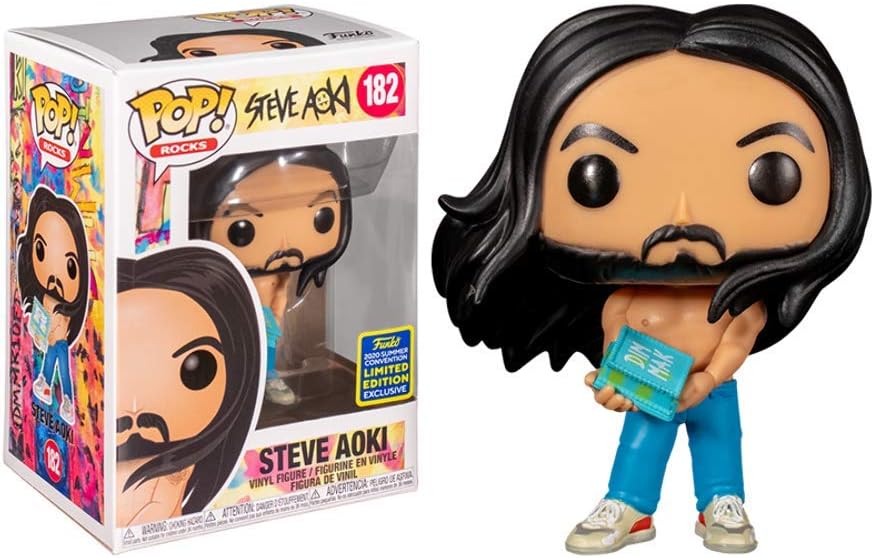 Funko Pop! Rocks 48913 Steve Aoki (Summer Convention Exclusive) #182, Assorted