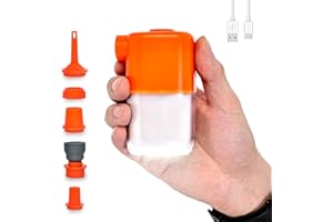 ULTAC Portable Air Pump for Inflatables,Electric Air Pump with 3600mAh 4.5KPa & Camping Light,Mini Electric Air Pump with Inflate Deflate for Air Mattresses, Pool Floats,Vacuum Storage Bags,Camping Gear