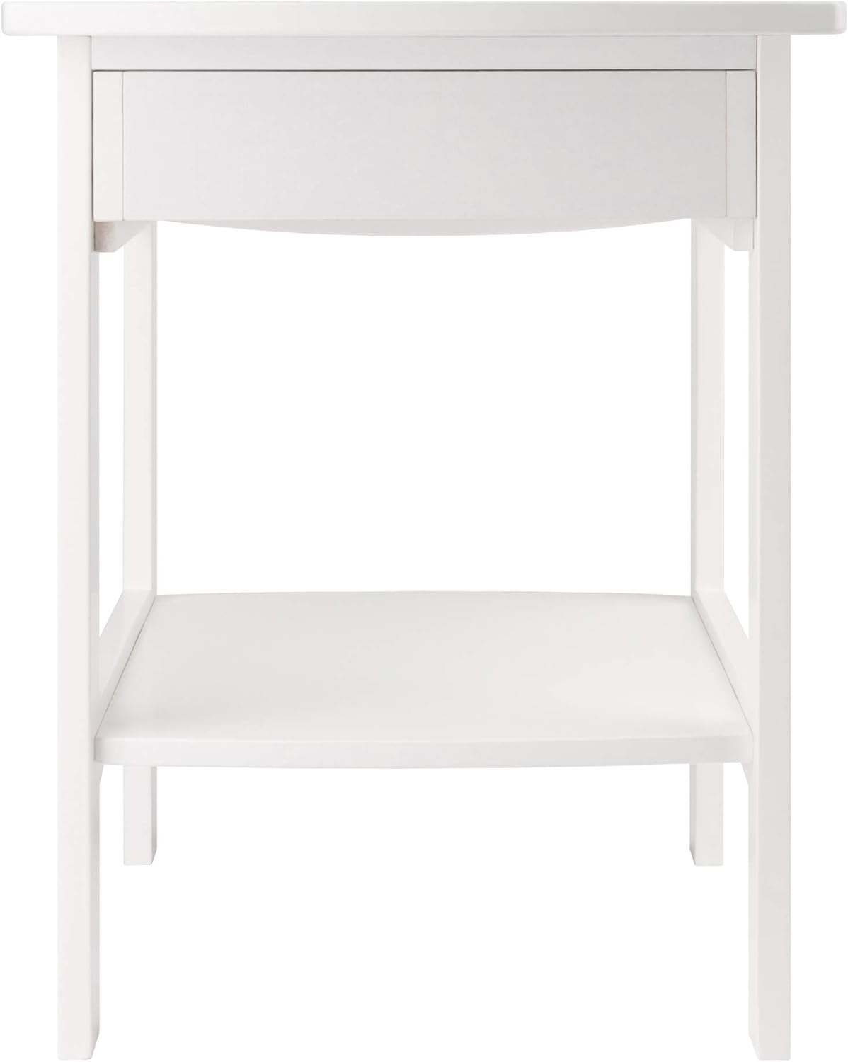 Winsome Wood Claire Accent Table, White: Furniture & Decor