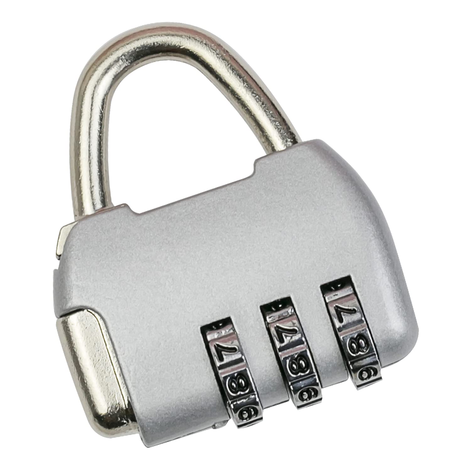 HMF Vintage Decorative Combination Lock Padlock | 3-Digit | 4.3 x 3.5 x 1.2 cm | Silver