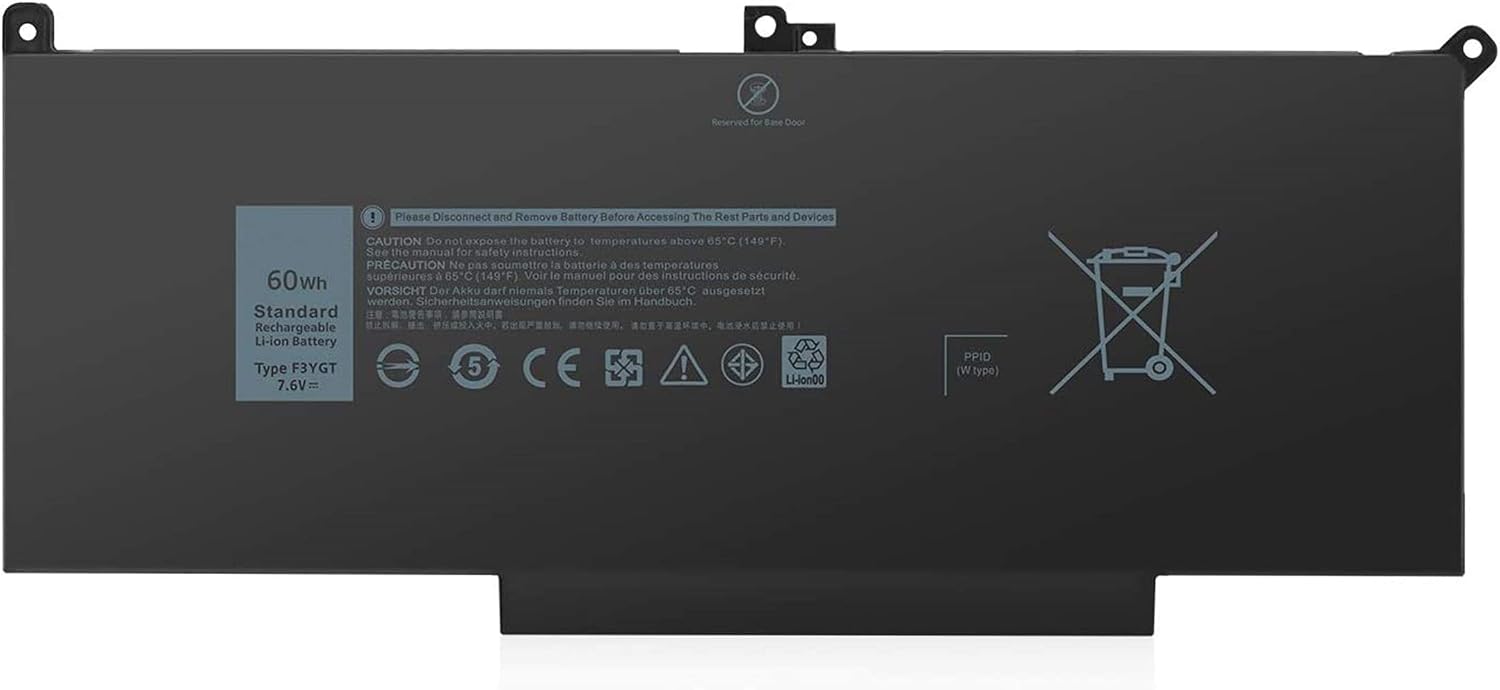 7.6V 60Wh F3YGT Notebook Battery for Dell Latitude E7280 E7480 12 7000 7280 7290/13 7000 7380 7390 P29S002/14 7000 7480 7490 P73G002 Series 2X39G DM3WC 0DM3WC 451-BBYE 453-BBCF - Image 3