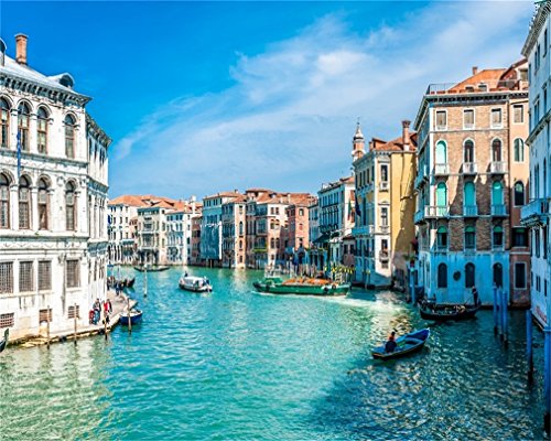 AOFOTO 10x8ft Italy Venice Photography Backdrop Water