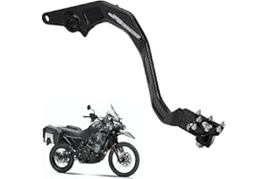 JFG RACING Motorcycle Folding Rear Brake Pedal Foot Lever CNC For KLR 650 KLR650 2020-2023 ADV Black