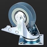 DSL Heavy Duty Braked 50mm Swivel Castor Wheels Set of 4 with Fittings view 3