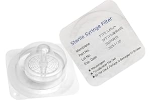 Sterile Syringe Filters PTFE 25 mm Diameter 0.45 um Pore Size Individually Packaged 10/pk by Biomed Scientific