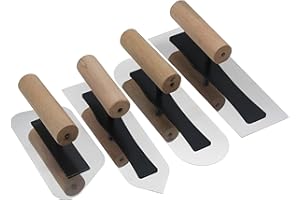 DIXIANG Japanese Venetian Plaster Finishing Trowel Set 4 PC Stainless Steel Art Paint Plastering Hand Tools