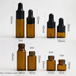 ZbFwmx 20Pack Set 1ML Glass Bottles with Glass Eye