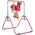 WATBKHE Kids Gymnastics Bar Gymnastic Equipment for Home Adjustable Height Gymnastic Training Bar Gymnastic Stuff for 3-7 Years Old Girls