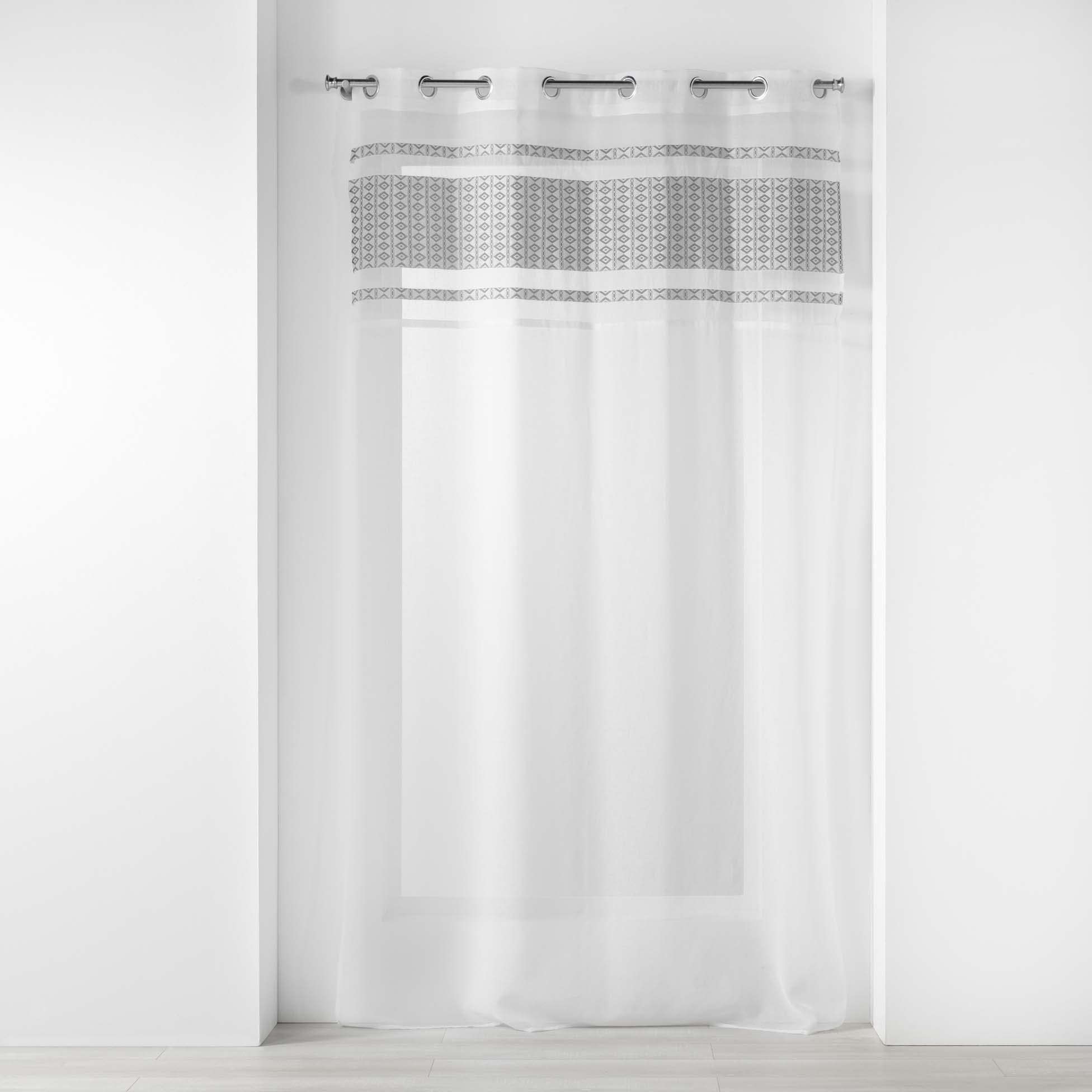 Douceur d'Intérieur, Storia Eyelet Curtain 140 x 280 cm Sandblasted Top Jacquard Storia