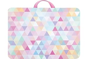 3C4G Triangle Faux Fur Lap Desk - Portable Lap Pillow Desk for Kids with Media Slot - 12” x 16.9” Lap Desk for Laptop, Tablets, & Notebooks by Make It Real