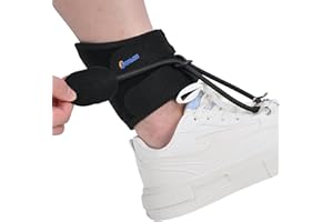 Tenbon Adjustable AFO Foot Drop Brace for Walking with Shoes - Dorsiflexion Assist Drop Foot Support Brace with Sandals Fits Left or Right Foot for Men and Women
