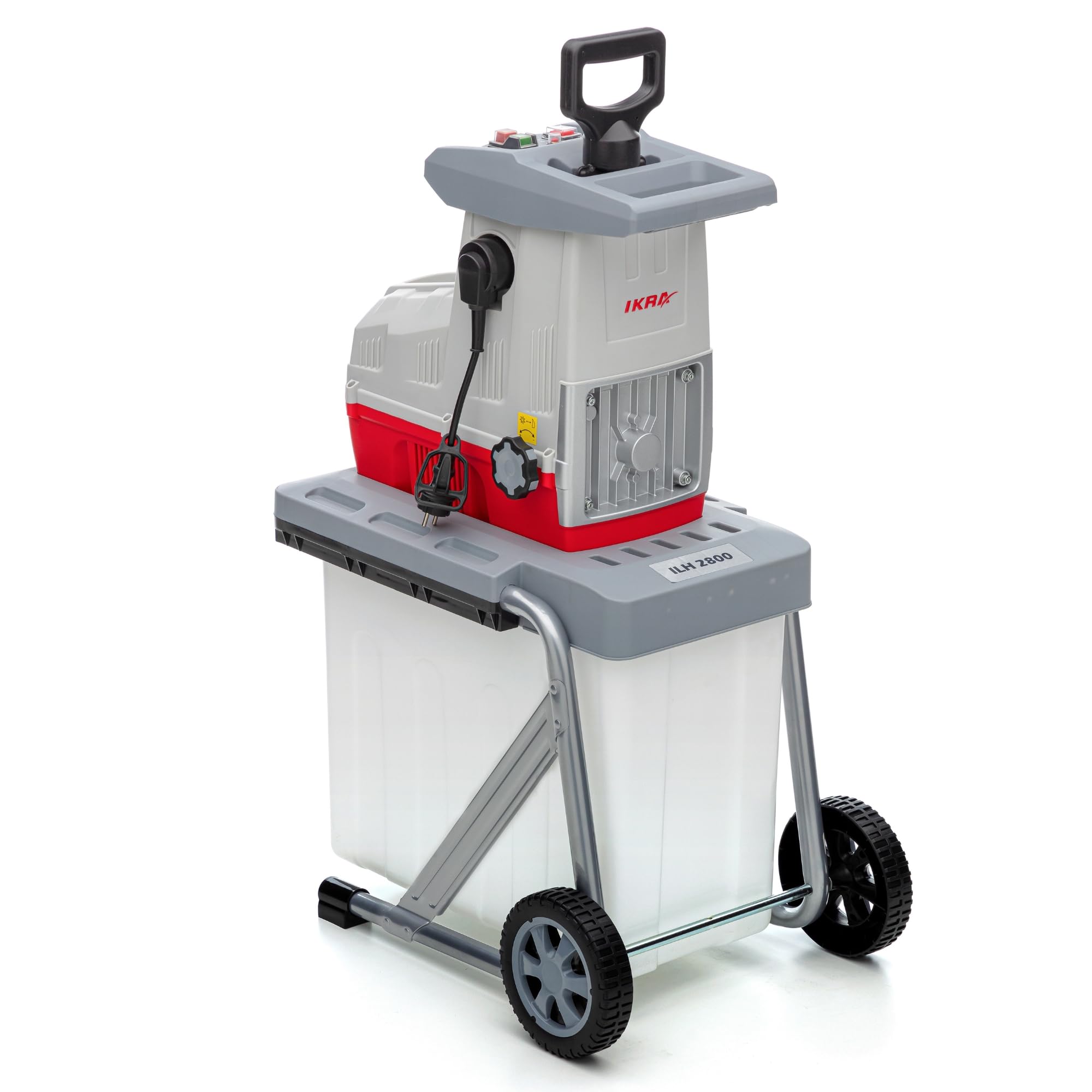 IKRA Elektro Gartenhäcksler Walzenhäcksler ILH 2800, leise robust wartungsarm, 2.800W, Aststärke bis 44mm