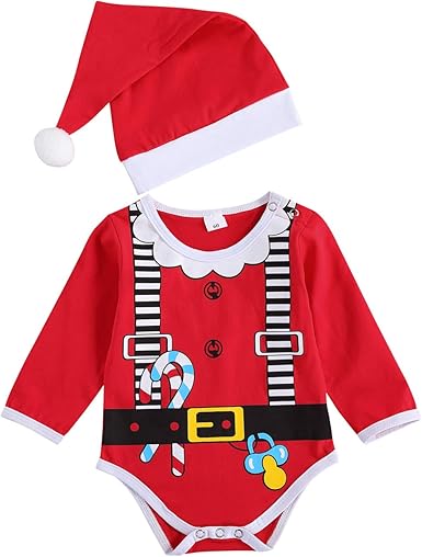 santa romper baby