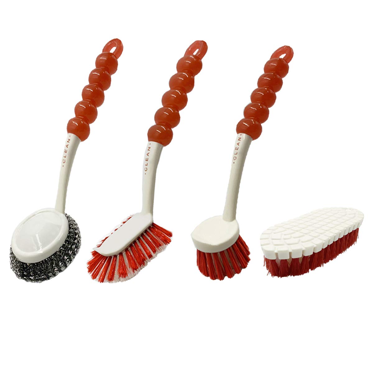 Chainmail Brush for Cast Iron Pan (Red)