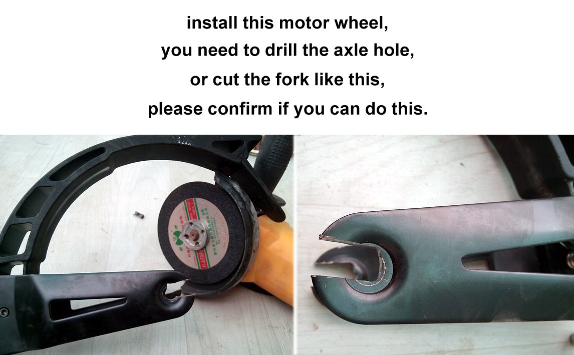 Lfaster 36V 350W Electric Scooter Conversion Kit 8 Inch Brushless Huv Motor Kit for Kick