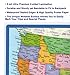 United States USA Map Small Poster Size 11.5 x 17.5 inches, 2-Sided Sealed Lamination, 2-Sided Color Print (1 USA Map)
