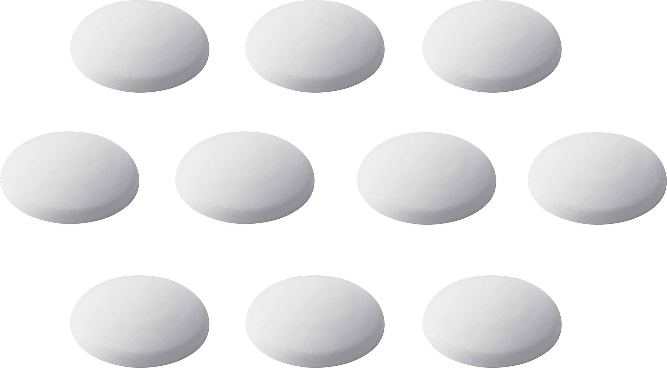 Metafranc 431816 Door Buffers Diameter 40 mm Self-Adhesive White Pack of 10 in Practical Set Reliable Wall Protection for Gently Opening Doors and Windows/Wall Buffers/Stop Damper White