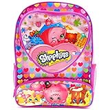 Shopkins 16 Large School Backpack with Heart Shaped Double Pockets : Desserts
