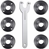Fyjbnh 7PCS Angle Grinder Nut Wrench Kit 5/8-11 Flange Metal Lock Nut | Compatible with Dewalt Milwaukee Makita 193465-4 Metabo Bosch Ryobi Black Decker, 4.5" 5" Grinder Parts
