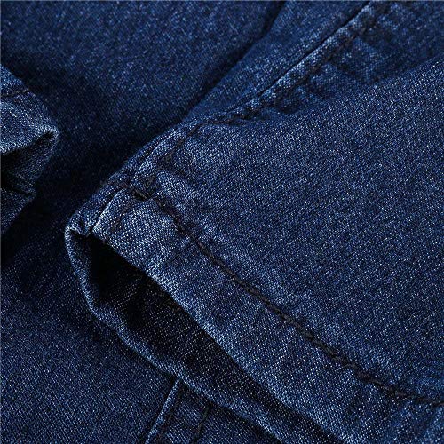 JOFOW Women Pencil Jeans Ripped Distressed High Rise Drawstring Tie Denim Casual Long Straight Leg Ankle Pants Plus Size (XL =US:16-18,Light Blue) - Thumbnail 5