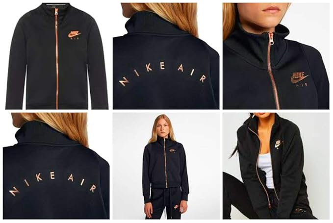 nike rose gold metallic air track jacket