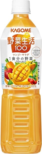 Amazon 送料無料 カゴメ 野菜生活100 マンゴーサラダ 7mlペットボトル 15本入 北海道 沖縄 離島は別途送料が必要 カゴメ 野菜ジュース フルーツジュース 通販