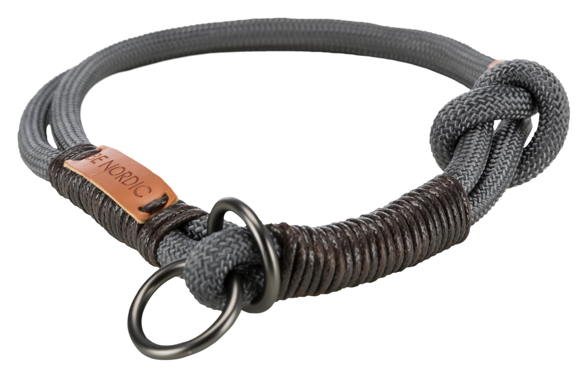 TRIXIE Be Nordic Choke, : 45 cm/Ø 8 Mm, Dark Grey/Brown, M, 0.065 kg
