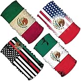 Ningboo Ninvstg 4pcs Mexico Flag Face Scarf Magic Tube Bandana Headwear Neck Gaiter Tube Scarf Headbands Balaclava