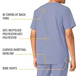 Carhartt Men's Force V-Neck Shirttail Top, Ceil