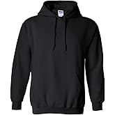 Gildan Blank Hoodie - Hooded Sweatshirt - Unisex Style 18500 Adult Pullover Black