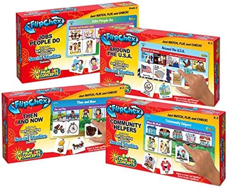 FlipChex Primary Concepts AA4314 Special Social Studies, Set of 4