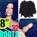 Premium Jamaican Bounce Crochet Hair (1 Pack) Silky Jumpy Wand Curl Crochet Braids For Women (1B)