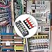 Hilitchi 12pcs 5 Positions Dual Row 600V 15A Screw Terminal Strip Blocks and 400V 10A Pre-Insulated Terminals Barrier Strip