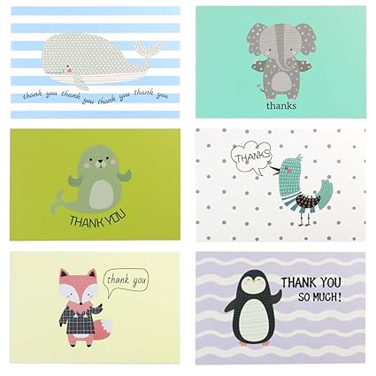 Amazon Com Thank You Cards Thank Notes Cards 24 Pack Baby Amazon Com Thank You Cards Thank Notes Cards 24 Pack Baby