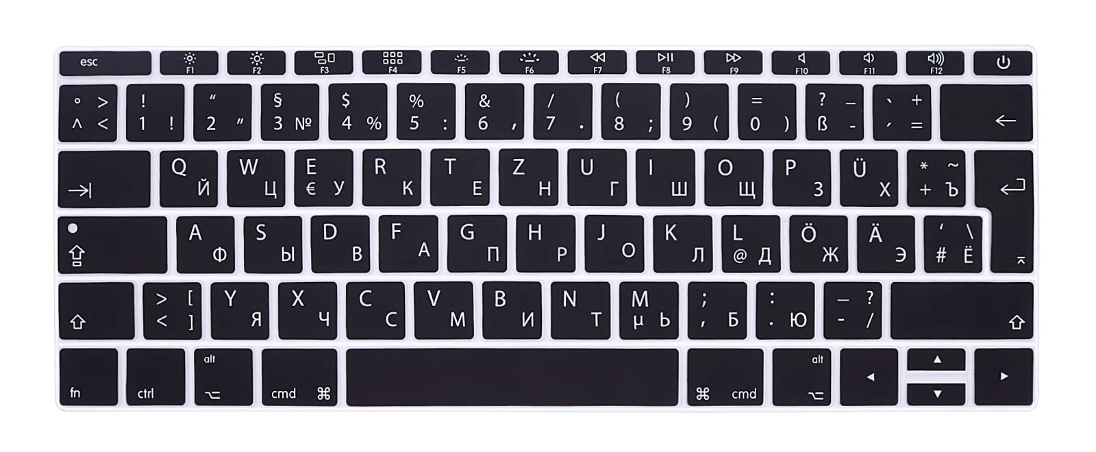 'Russian German Wireless Apple Magic Keyboard Cover for Macbook (Retina Apple Magic Keyboard, Silicone Keyboard Skin Cover