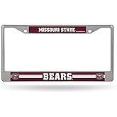 Rico Industries NCAA Missouri State Bears 12" x 6" Silver Chrome Frame W' Decal Insert Car/Truck/SUV Auto Accessory
