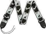 Fender Guitar Strap Monogrammed 2 Inch Black Light Grey Dark Grey Nylon