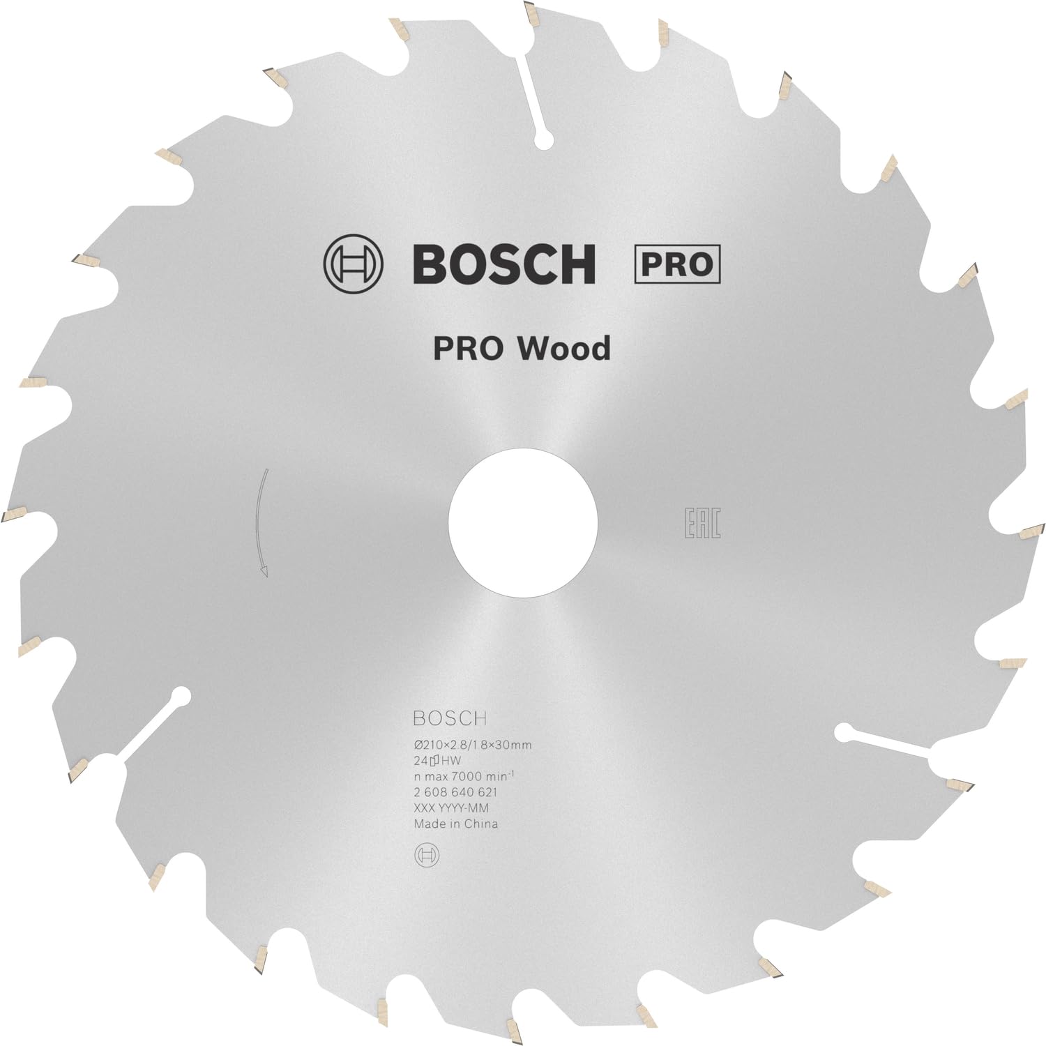 Bosch 1x PRO Wood Circular Saw Blade for Corded Hand-Held Circular Saws (for Softwood, Hardwood, Ø mm, Professional Accessory Hand-Held Circular Saw)