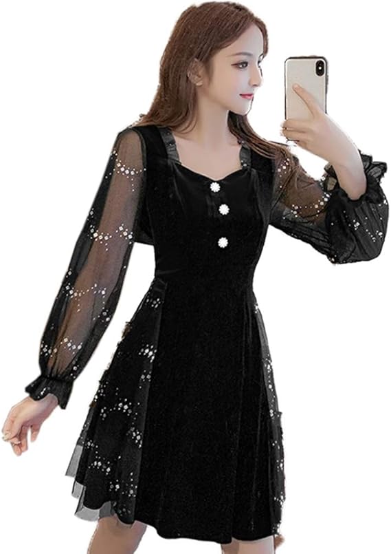 Amazon Co Jp 結婚式 ワンピース パーティードレス パーティドレス ドレス 二次会 結婚式ドレス 披露宴 お呼ばれ 大人 フォーマル レディース ロング丈 袖付き 服 フォーマルドレス 大人 秋 冬 パーティードレス フォーマルドレス ワンピース 服 ファッション小物